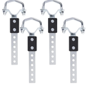 4pcs Heavy Duty Muffler Exhaust Hangers，Universal Exhaust Flexible Swivel Tail Pipe Hanger with Heavy Reinforced Rubber Pad,Heat Resistant Exhaust Insulator for Cars, SUVs & Trucks