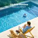 VONKO P10 Pool Vacuum for Above Ground Pool, Cordless Robotic Pool Cleaner and Above Ground Pool Vacuum, Automatic Pool Vacuum with 100-Min Runtime, Self-Parking,White