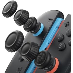 JSAUX Thumb Grips for Nintendo Switch 2 (2025), Switch Thumb Grip Caps, Ergonomic Design, Enhanced Gaming Grip, Comfortable & Durable, Joycon Grip Button Stick Cover - Black, 3Pairs(6pcs)