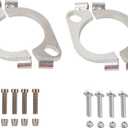 Split Flange,2 inch Split Flange Oval Split Exhaust Flange Universal Carbon Steel Exhaust Flange Repair Flange, ALEF002