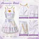 G.C Cheerleader Costume for Girls Kids, Halloween Sparkle Dance Costumes