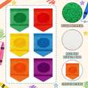 Tinideya 12 Pcs Kids Crayon Classroom Rugs Elementary Seating Mats 14x17''