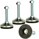 MUHOUZHINANG Heavy Duty Leveling Screw Leg,Leg Leveler 3.14" Dia Base,Adjustable Leveling feet M16 Thread, 2600 Lb Capacity,Capacity for Workbench, Machine, Cabinet, (D80xM16x100,4 Pcs,Black)