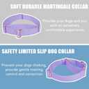 Soft Leather Martingale Dog Collar - Adjustable Rose Gold Limited Slip Collars [Easy to Clean], Stylish Durable Heavy Duty Nylon No Pull Training Collar for Dogs (XS, Set Purple)