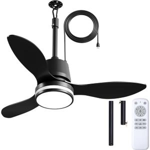 Amico 36" Outdoor Ceiling Fans with Lights, IP65 Waterproof Gazebo Fan
Waterproof, Remote Control, 3000-6000K, 6 Speeds, Hook Hanging Plug in, for Patio Porch Pergola Garage