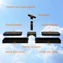 Starlink Gen 3 Roof Ridge Mount with 13lb Counterweights Included - Non-Penetrating Adjustable Pivot Kit - Heavy Duty No-Drill Satellite Stand with Pipe Adapter & Anti-Slip Roof Protection