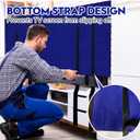 Wibeelee TV Cover for Moving 50"-55" Flat Screens Dust & Anti-Scratch TV Screen Protector Cover with Bottom Strap for Moving, Painting, Renovation, Pet Scratch Prevention & Furniture Protection, Blue