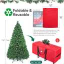 BALEINE 7.5 ft Rolling Christmas Tree Storage Bag, 2 Swivel Wheels for Easy Moving, Heavy Duty 600D Oxford Fabric Extra Large Artificial Christmas Tree Bag with Reinforced Carry Handles (Grey)
