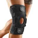 Fit Geno Hinged Knee Brace for Meniscus Tear: Adjustable Knee Support for Knee Pain w/Side Stabilizers & Hinges for Injury or Surgery Recovery - Men and Women (Black), M
