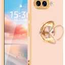 2 x Fingic Compatible with Google Pixel 9a 360 Rotatable Ring Holder Stand | Plating Gold Edge Magnetic Stand Slim Soft TPU Shockproof Protective Phone Case for Women for Pixel 9a (6.3"2025),Rose Gold