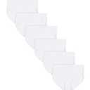 JUST MY SIZE womens Cool Comfort Cotton 6-pack Briefs, White, 13 US
