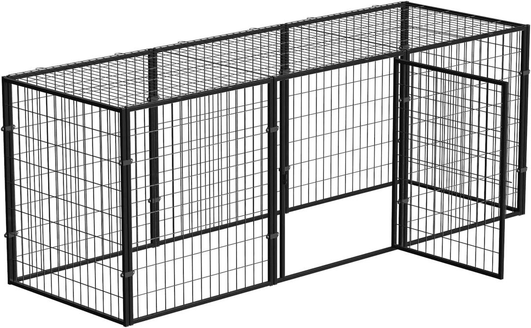 Large Long Dog Crate, 70" L x 28" H, Reinforced Upgraded Version, Dog Crates for Medium Large Dogs, Big Cage, Dog Kennel, Puppy Playpen, Pet Cage, Pet Playpen Yard, Indoor, XL1