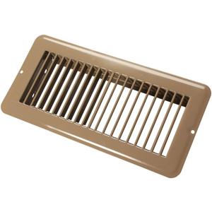 JR Products 02-28995 Undampered Floor Register - 4" x 10", Brown