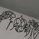 Photect 3 Pcs Metal Wall Art Decor Minimalist Abstract Woman Wall Art Metal Modern Line Drawing Decor Female Single Line Home Hanging for Bedroom Bathroom Living Room Christmas Housewarming(Stylish)