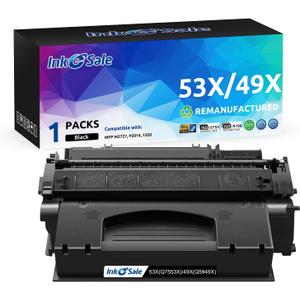 INK E-SALE Compatible Q5949X Q7553X Toner Cartridge Replacement for HP 49X Q5949X 53X Q7553X (Black 1Pack) for use in HP LaserJet P2015dn P2015 P2015d 1320 1320n 3390 3392 M2727nf P2014 P2010 Printer