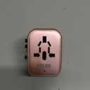 Universal International Power Travel Plug Adapter, 5 in 1 European Travel Plug Adapter W/ 3.5A 2xUSB-A and 2xUSB C Wall Charger and Worldwide AC Outlet for Europe USA UK AUS(Rose Gold)