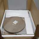 VASAGLE MAEZO Collection - Side Table, 2-Tier Small Round End Table, Nightstand with Tapered Legs, Curved Transitions, for Small Spaces, Living Room, Bedroom, Heather Greige ULET283T02