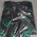 Hi-Tie Black Green Reindeer Christmas Vest and Tie Set For Mens Print Shiny Suit Waistcoat Necktie Xmas Holiday Party Tuxedo Vest, XXL