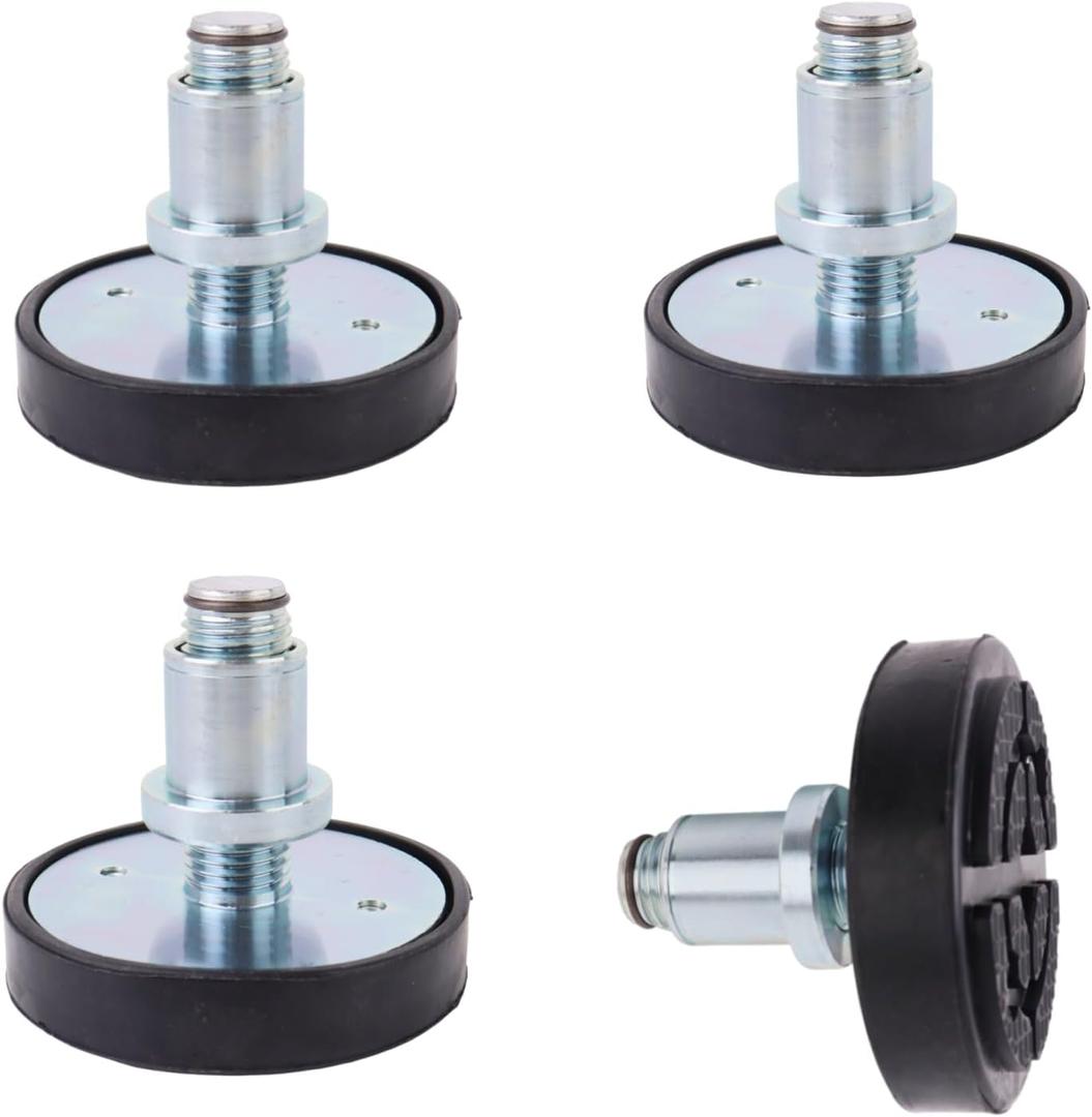 4pcs 35mm Shaft Car Lift Feet Pads Rubber Tray,Durable Round Tray Pads,Compatible with Bendpak Maxjax 2 Post Lift,4-9cm Screw Up Lifting Range Car Lift Pads Heightening Feet Tray