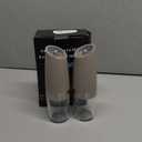 Gravity Electric Salt and Pepper Grinder set of 2, Automatic Salt And Pepper Grinder Set, Adjustable Roughness, Battery Powered, LED Light, 2 Pack, (Khaki)