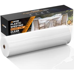 Axgatoxe 6 Mil 12x25 FT Heavy Duty Greenhouse Plastic Sheeting, 1-Roll