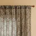 OYX Floral Curtains 84 Inch Length 2Panels for Living Room, Bedroom Light Filtering Drapes, Farmhouse Vintage Country French Tassels for Boho Pattern Rod Pocket Aesthetic Home Decor Window Treatments