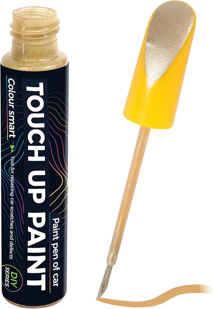 2 x RACOONA Paint Pen,Car Accessories Touch Up Paint Pen,Car Paint Scratch Repair,Car Scratch Remover Pen,Touch Up Paint Pen for Cars,Car Touch Up Paint Pen,Deep Scratches for All Types of Cars (Golden)