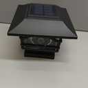 Davinci Lighting Edison Solar Outdoor Post Cap Lights - 4x4 5x5 6x6 - Bright LED Light for Fence Deck Garden or Patio Posts - Slate Black (1 Pack)