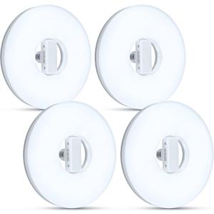 4 Pack 60W Flat Light Bulb, 8.5INCH 6500K Ultra Thin Flat LED Light Bulb with Folded E27 Base for Home Lighting, Garage, Workshop, Basement
