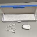 Wireless Keyboard and Mouse, Vssoplor 2.4GHz Rechargeable Compact Quiet Full-Size Keyboard and Mouse Combo with Nano USB Receiver for Windows, Laptop, PC, Notebook-White Silver