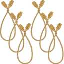 Shappy 6 Pieces Christmas Garland Banister Ties Christmas Decorative Reusable and Flexible Twist Ties for Garland, Banister Home Decoration (Gold)