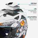 OUMURS Kids ATV Helmet DOT Approved for Boys & Girls Ages 5-14, Kids Dirt Bike Helmet for Off-Road, ATV, UTV, Street Riding Large