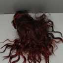 AISI HAIR Synthetic Wavy Curly Bob Wig with Bangs Brown Mix Wine Red Short Hair for Women Synthetic Heat Resistant Bob Wigs