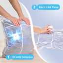 20 Pack Vacuum Storage Bags with Electric Air Pump, Vacuum Sealed Storage Bags (3Cube/3Jumbo/4Large/5Medium/5Small), Space Saver Bag for Clothes, Blanket, Duvets, Pillows, Mattress,Comforters, Travel