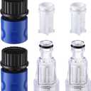 6 Pack 3/4 Inch Pressure Washer Garden Hose Adapter, Pressure Washer Accessories and Parts Compatible with PW909103K, Quick Connect Garden Hose to Outdoor Grass Power Cleaner Adapter, Blue