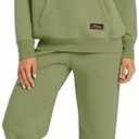 Vanmolrsa Womens 2 Piece Sweatsuit Set, 2025 Casual Long Sleeve Hoodie with Loose Wide Leg Sweatpants for Fall and Winter, Medium