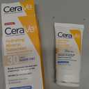 CeraVe Hydrating Mineral Sunscreen SPF 30 with Sheer Tint, Tinted Mineral Sunscreen with Zinc Oxide & Titanium Dioxide, Blends Seamlessly For Healthy Glow, Light, 1.7 Oz