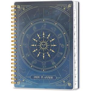 2026 Planner 8.5 x 11, Large Weekly Monthly Planners with Tabs, A4 Spiral Bound Daily Calendar 2026 Planner, 12 Month Agenda from Jan. to Dec., Flexible Cover Appointment Book(Blue Tarrow)