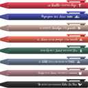 80 Pcs Bible Verse Pens Christian Ballpoint Pens Inspirational Quotes Writing Tool Small Retractable Tiny Black Ink Religious Gifts for Women Men Office School(Dark Color,Spanish Bible)