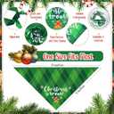 Preboun 30 Pcs Christmas Plaid Dog Bandanas Bulk Holiday Scarf Triangle Bibs Adjustable Washable Dog Handkerchief Xmas Drool Bib Accessories Grooming Supplies for Small to Medium Cats Dogs