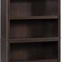 Sauder Miscellaneous Storage 5 Bookcase/Book Shelf, L: 35.28" x W: 13.23" x H: 69.76", Jamocha Wood