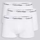 Calvin Klein Men's Cotton Stretch 3-Pack Low Rise Trunks (White, S)