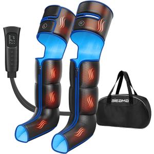 Leg Massager with Heat and Compression, FSA HSA Eligible, Foot Calf & Thigh Air Massager for Circulation and Relaxation 6 Modes 3 Intensities 2 Heat Levels