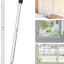 2 Pack 2-in-1 Door Stoppers Security, Upgrade Sliding Door Security Bar, Heavy-Duty Door Jammer Door Stopper for Sliding Window, Adjustable Door Jammer for Home, Apartment, and Hotel, White