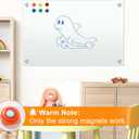 H-Qprobd Glass Magnetic Dry Erase Whiteboard 36"x24" for Wall, Frameless White Board, Includes 12 Magnets, 8 Markers and 2 Erasers