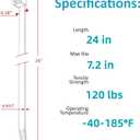 Large Zip Ties Heavy Duty Outdoor 24 inch (50 Pack), Heavy Duty Zip Ties 120 lbs Tensile Strength Outdoor UV Resistant,Awnings Tying Branches Bundling of Crops Fixed Water Pipes