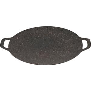 Thin Korean Grill Pan, 11 Inch Iron with Non-stick Coating Baking Tray on Heating Stove for Home, Party Travel and Outdoor (11.8 inch)