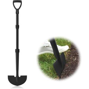 Edger Lawn Tool, Manual Half Moon Edger for Garden Border, Hand Lawn Edging Tool with D-Grip, 41-inch Long Handle Lawn Edger for Grass, Sidewalk, Yard