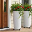 DJDNA 18" Heavy Duty Plant Stand with Wheels Rolling Plant Caddy1 Pack (M)