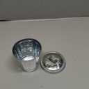 Silver Mini Galvanized Trash Can with Lid,Small Metal Buckets with Lids, Wastebasket Trash Can, Metal Rubbish Bin, Tabletop Can, Flower Pot Pen Holde Trash, Waste Receptacles and Liners, Decorations